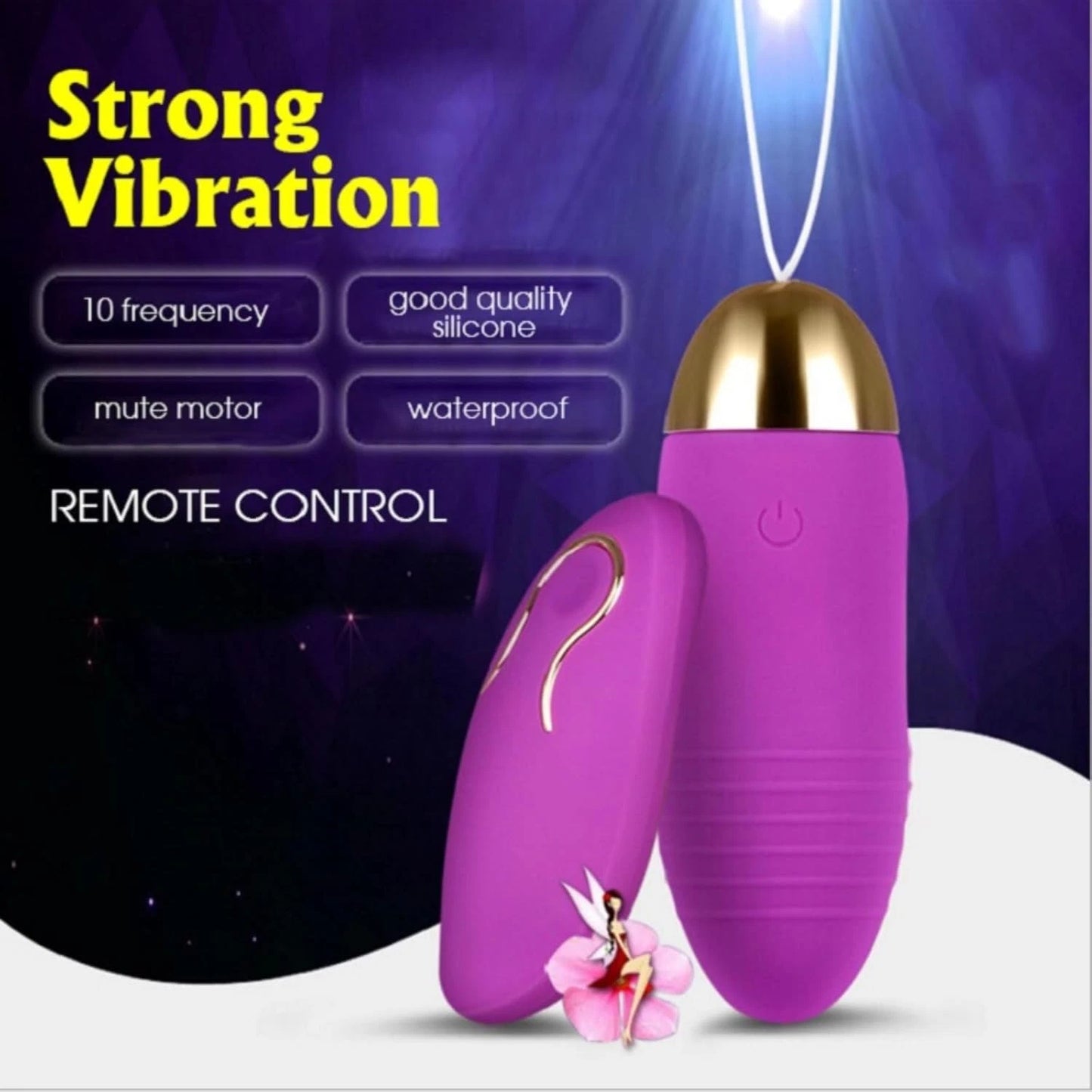 Wireless Remote-Control Vibrating Egg Bullet Vibrator Sex Toy for Men Women Couple Masturbator Massager