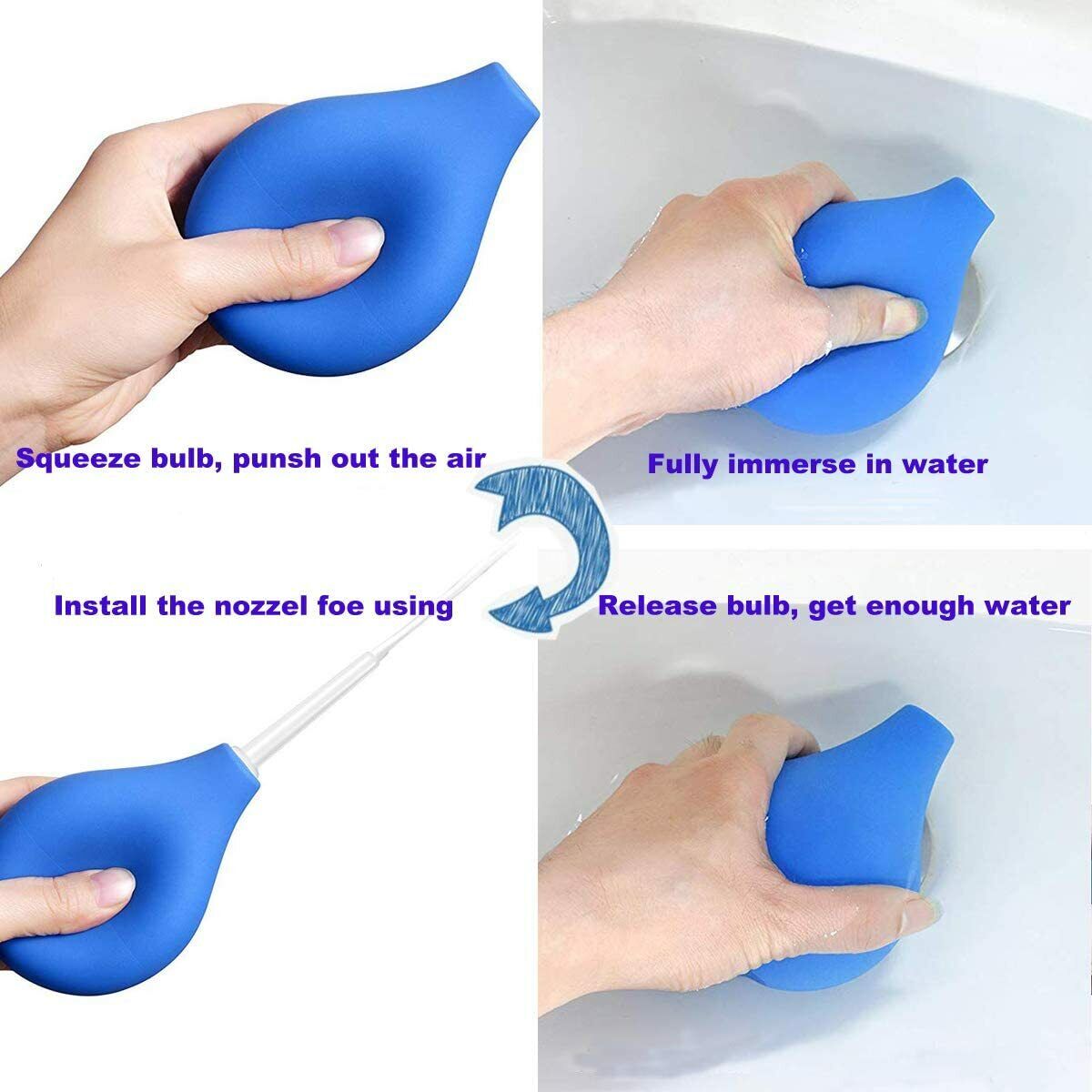 224ml Enema Anal Butt Vagina Bulb Douche Irrigation Colonic Cleaner Rectal Syringe for Men Women