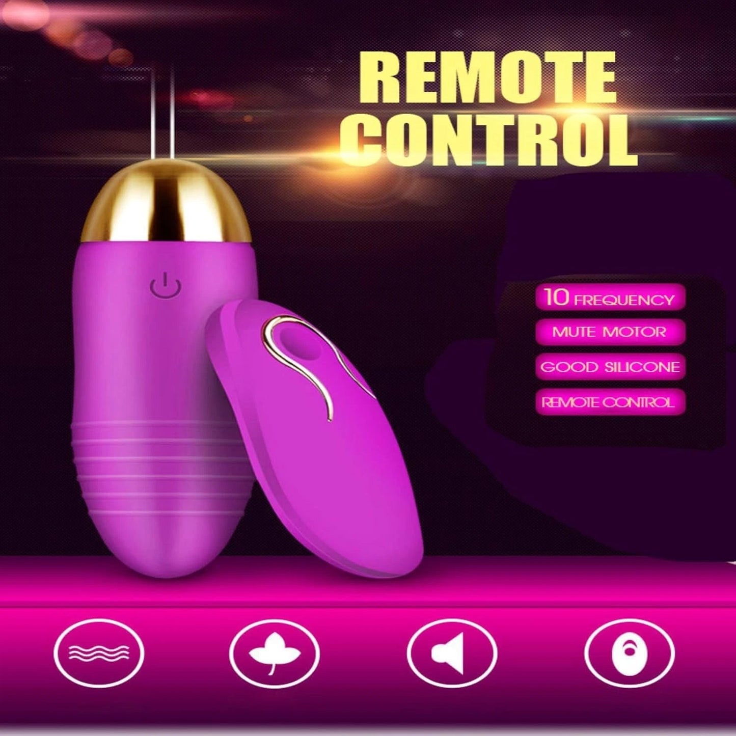 Wireless Remote-Control Vibrating Egg Bullet Vibrator Sex Toy for Men Women Couple Masturbator Massager
