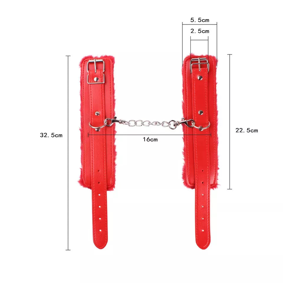 Bondage Set Kit HANDCUFFS BDSM Fetish Sex Ankle Restraint Role Play Toys for Couples