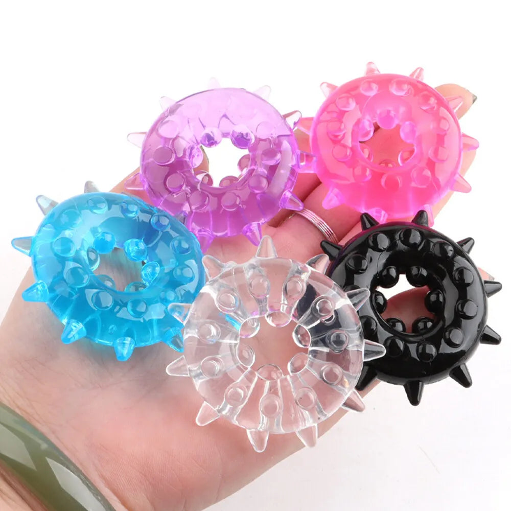Penis Cock Ring Enlarger Sleeve Erection Enhancer Delay Ejaculation Male Sex Toys for Men Couples
