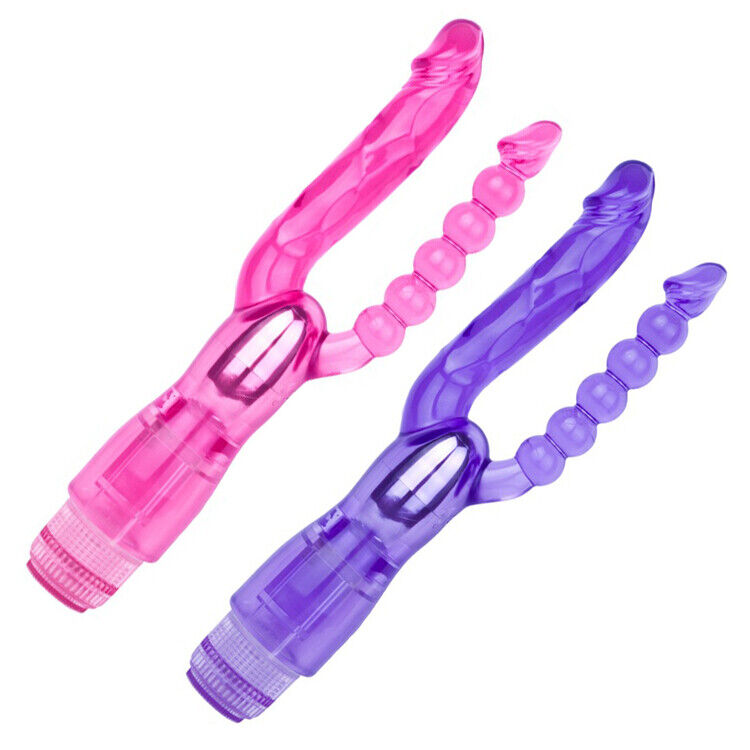 Pussy Vagina G-Spot Dual Vibrator Anal Butt Plug Sex Toys for Men Women Couples LGBTQ Gay Masturbator