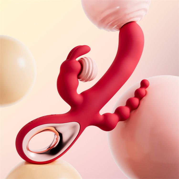 USB Rechargeable 3 in 1 Vibrator Dildo Anal Butt Plug Clitoral G-Spot Stimulator Adults Sex Toys for Women Couples