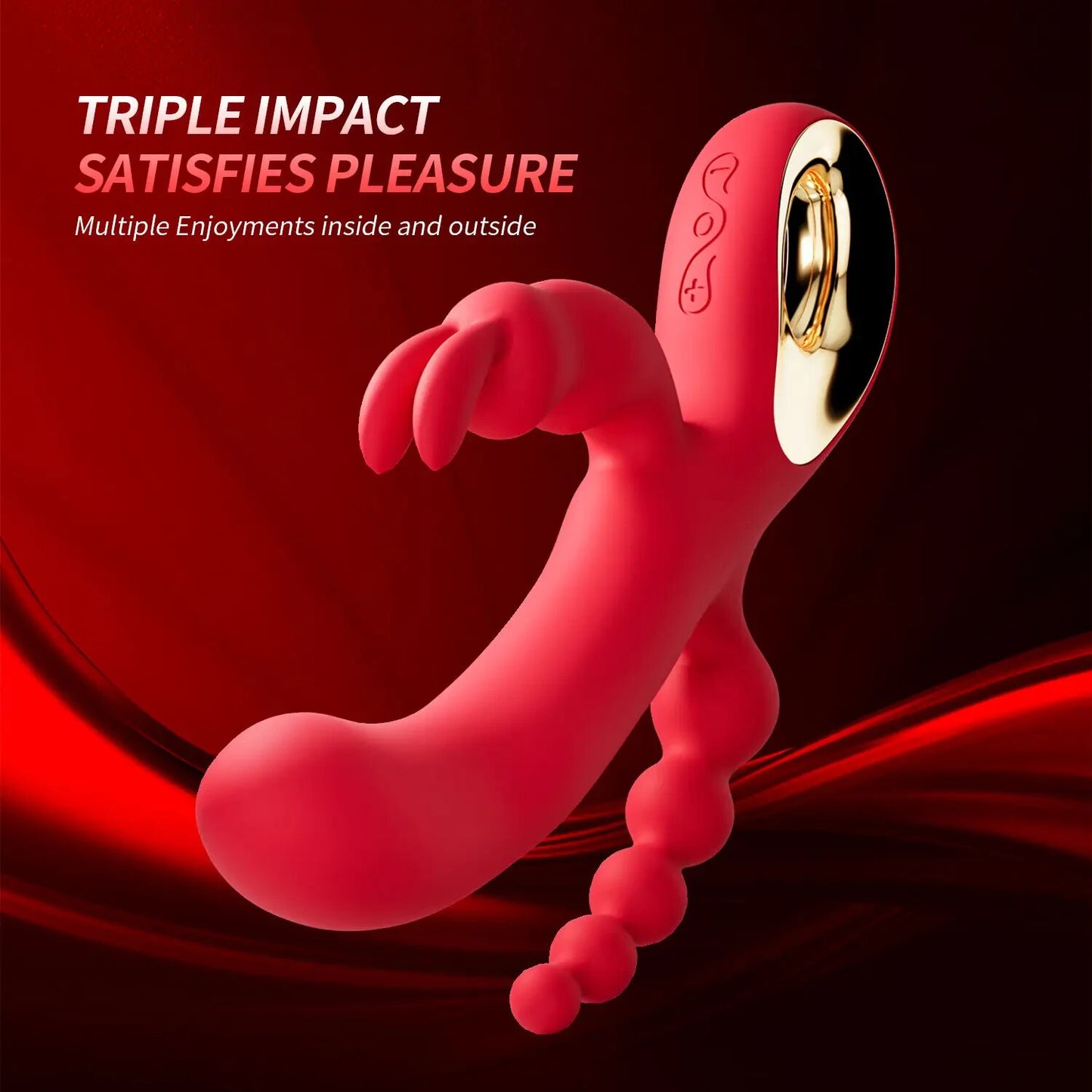 USB Rechargeable 3 in 1 Vibrator Dildo Anal Butt Plug Clitoral G-Spot Stimulator Adults Sex Toys for Women Couples