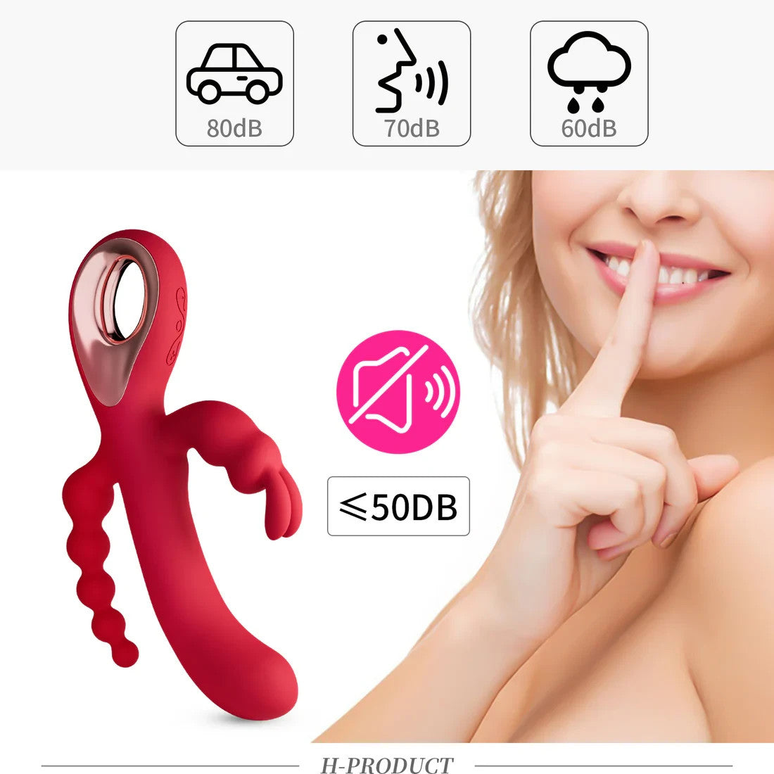 USB Rechargeable 3 in 1 Vibrator Dildo Anal Butt Plug Clitoral G-Spot Stimulator Adults Sex Toys for Women Couples