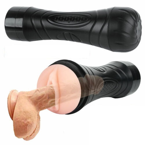Vibrating Masturbation Cup Penis Flesh Light Sleeve Masturbator Sex Toys for Men