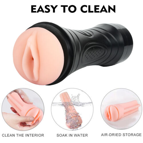 Vibrating Masturbation Cup Penis Flesh Light Sleeve Masturbator Sex Toys for Men