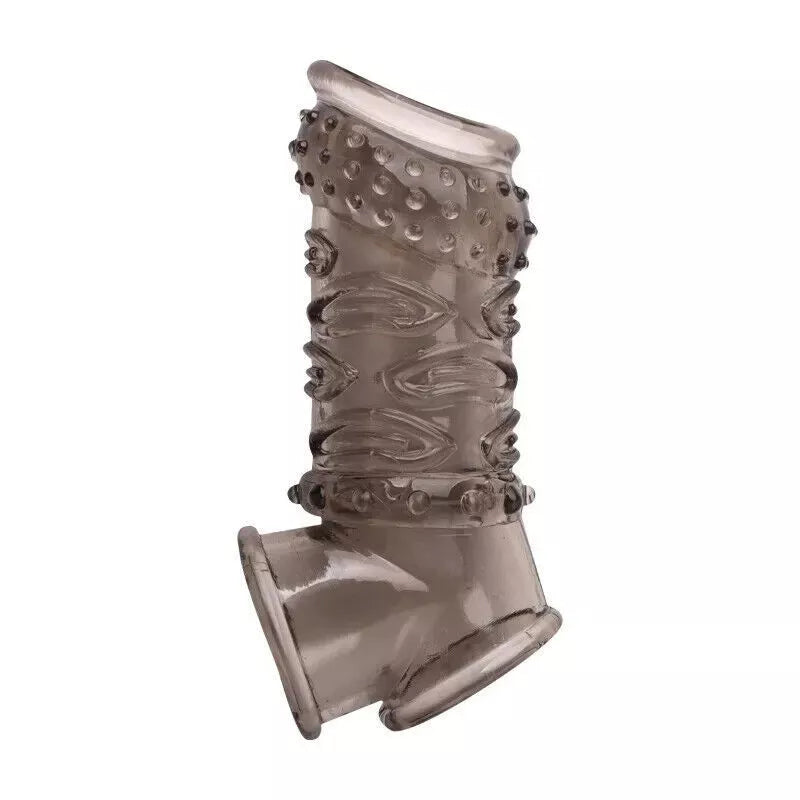 Reusable Penis Sleeve Cock Ring Enlarger Sex Toys for Men Couples
