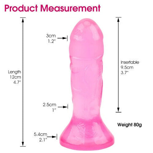 4.72" Realistic Dildo Suction Cup Thick Dong Anal Butt Ass Plug Sex Toys For Men Women Couples
