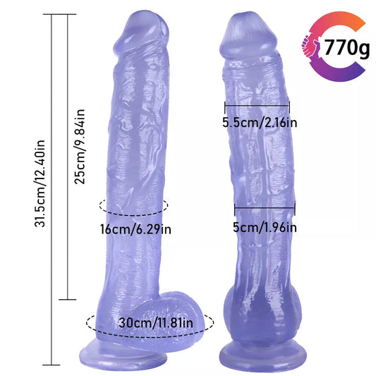 12" Huge Dildo Suction Cup Thick Veiny Dong Large Realistic Giant Cock With Ball Sex Toys For |Men Women Couples