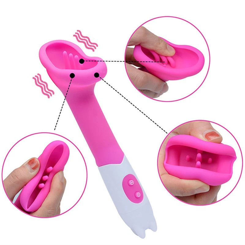 Licking Sucking Vibrator Clit Stimulator Masturbation Tongue Sex Toys for Men Women Couple Masturbator Massager
