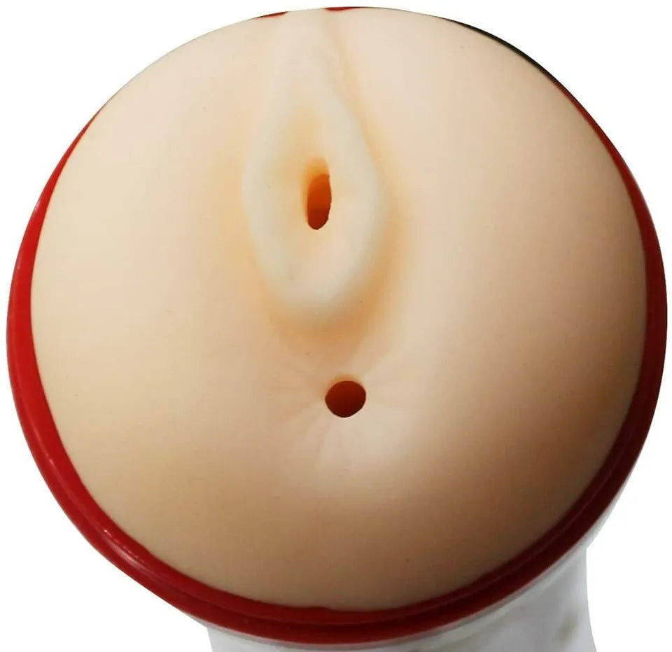2 in1 Anal & Vagina Shape Male Vibrating Masturbation Cup Hands-Free Suction Cup Flesh Light Stroker Sex Toys for Men