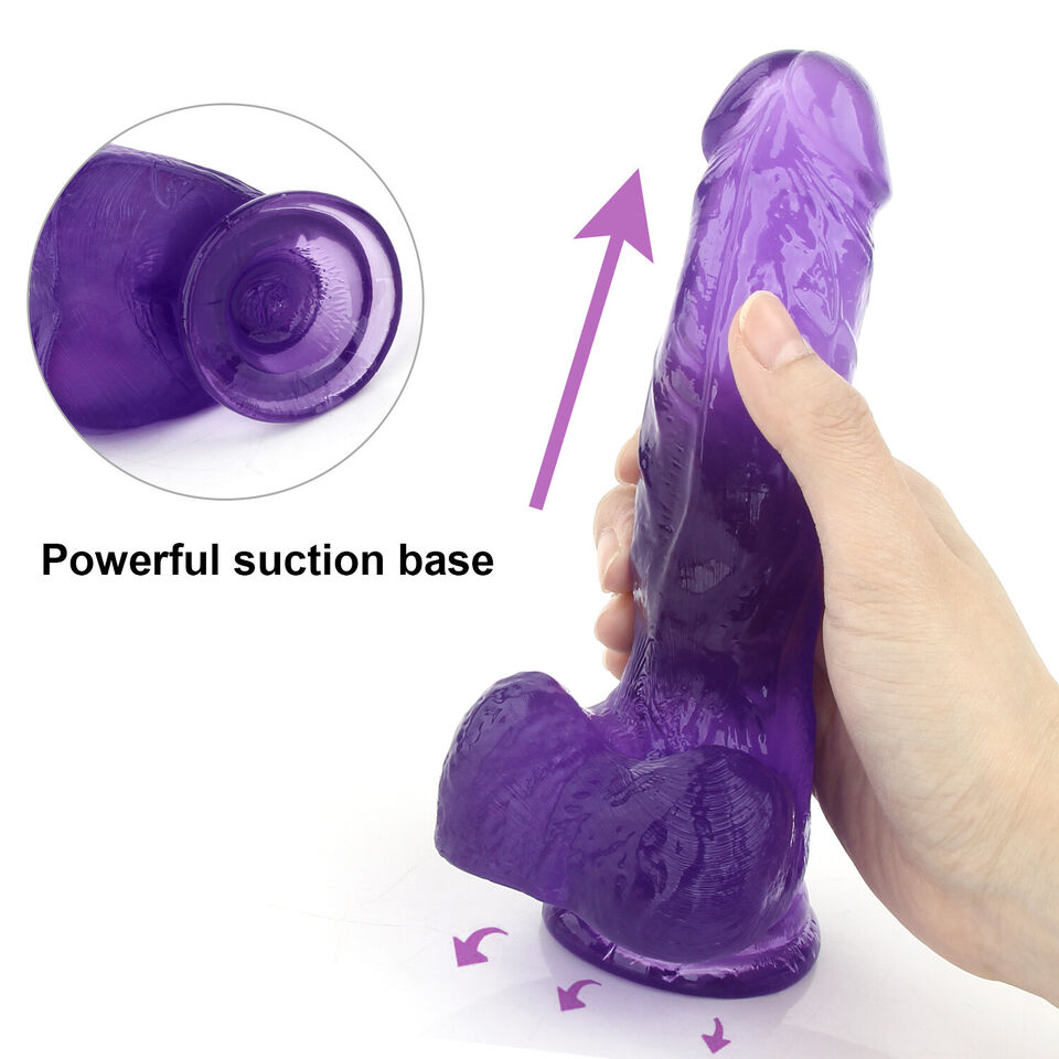 8" Realistic Dildo Suction Cup Thick Veiny Dong Giant Cock With Ball Sex Toys For Men Women Couples