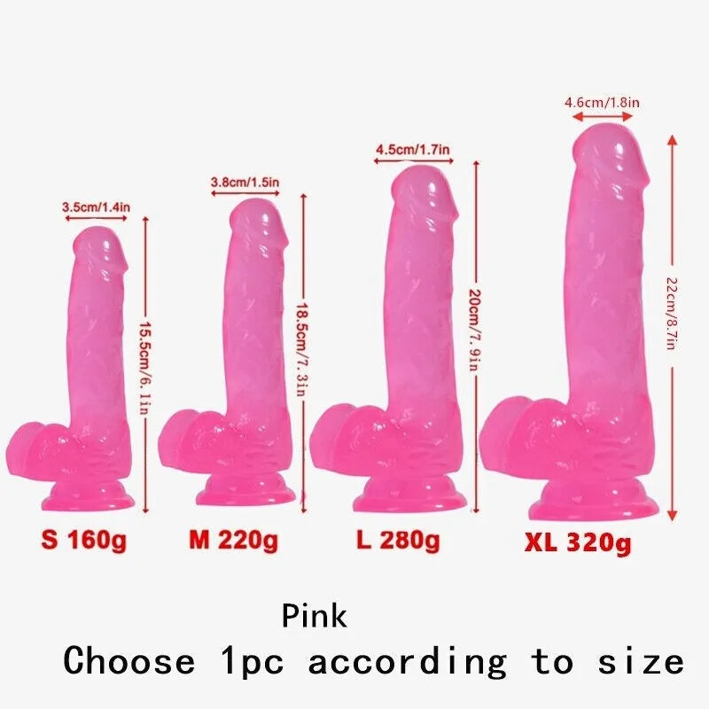 9" Realistic Dildo Suction Cup Thick Veiny Dong Giant Cock With Ball Sex Toys For Men Women Couples