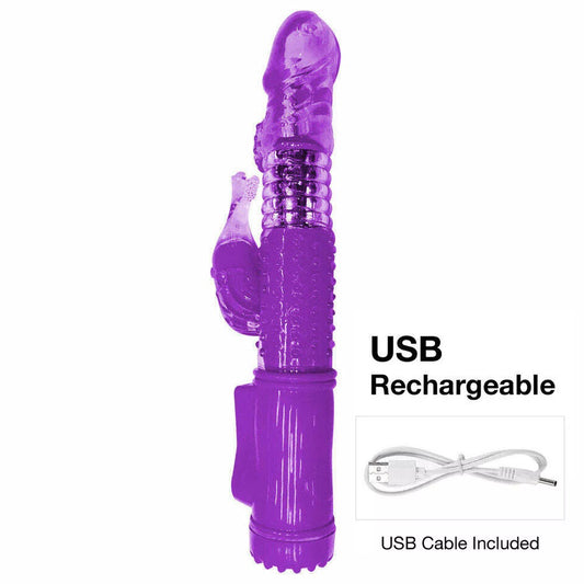 Pussy Vagina Rabbit G-Spot Vibrator Anal Butt Plug Sex Toys for Men Women Couples LGBTQ Gay Masturbator