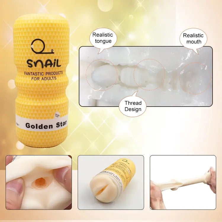 Male Mouth Shape Masturbation Cup Stroker Flesh Light Sleeve Masturbator Sex Toys for Men