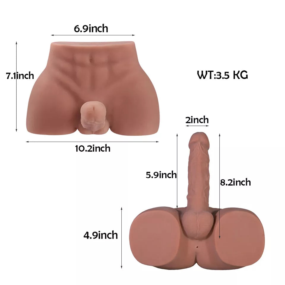 Muscular Realistic Sex Doll Men Torso Penis Masturbator Ass Butt Anal Hole