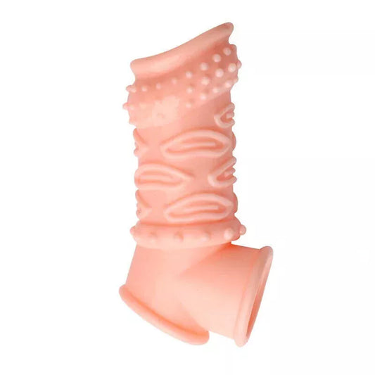 Reusable Penis Sleeve Cock Ring Enlarger Sex Toys for Men Couples