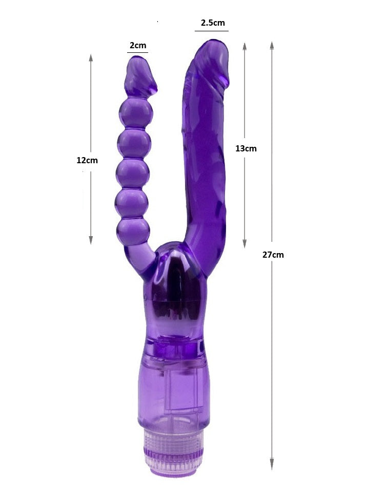 Pussy Vagina G-Spot Dual Vibrator Anal Butt Plug Sex Toys for Men Women Couples LGBTQ Gay Masturbator