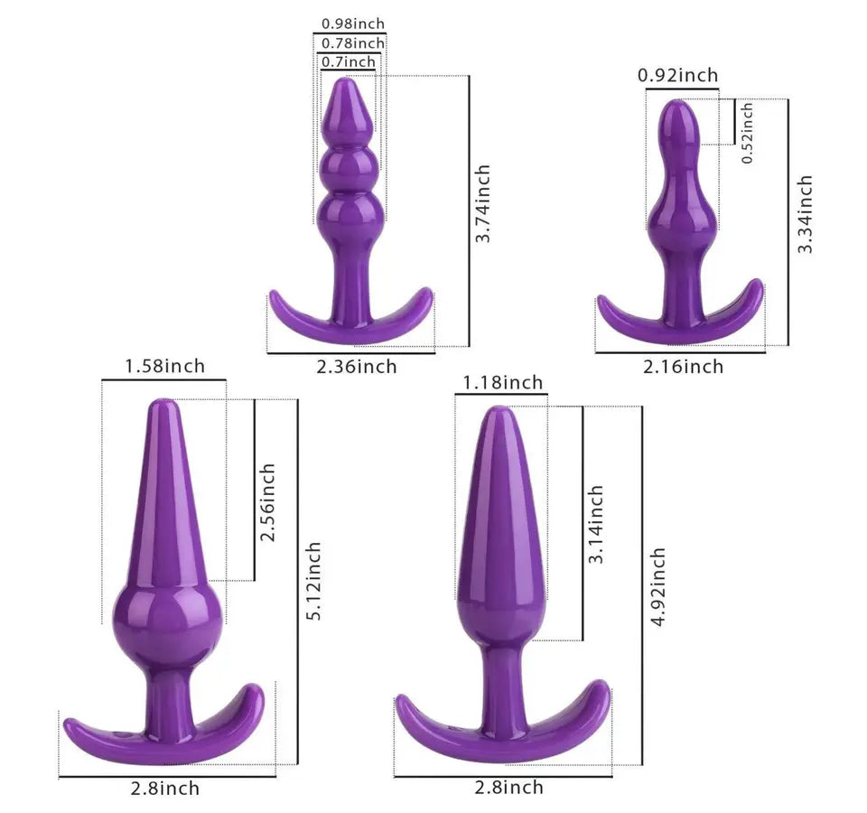 Anal Butt Plug Prostate Massager Set Kit Sex Toys for Men Women LGBTQ Couples Gay