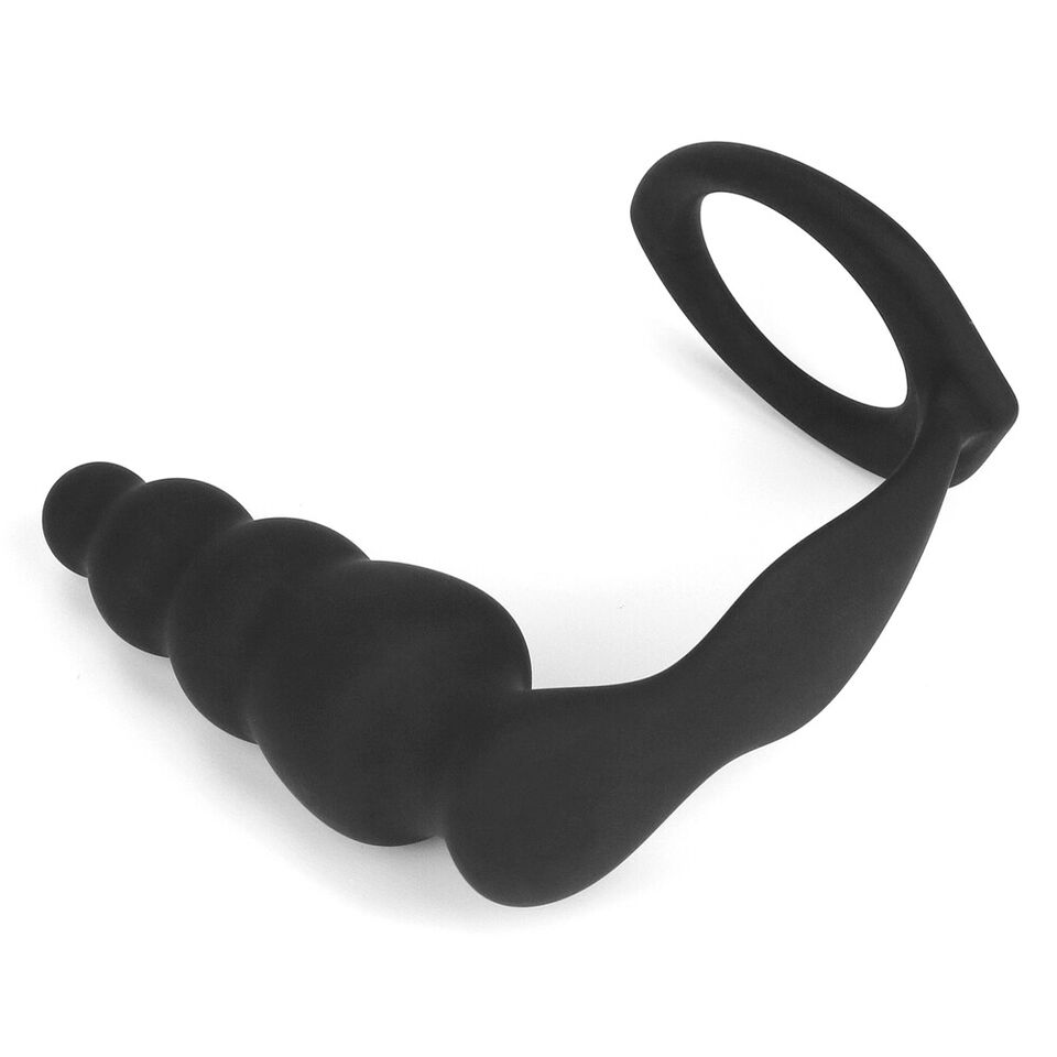 Penis Cock Ring & Anal Butt Plug Prostate Massager Sex Toys for Men Women Couples LGBTQ Gay