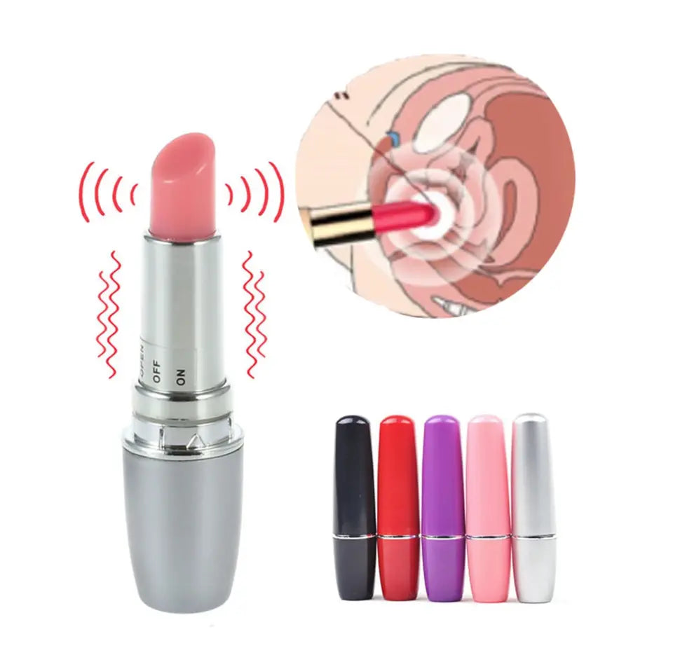 Vibrating Lipstick Bullet Vibrator Anal Butt Plug Sex Toys for Men Women Couples LGBTQ Gay