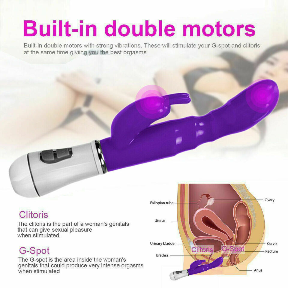 Pussy Vagina G-Spot Rabbit Vibrator Anal Butt Plug Sex Toys for Men Women Couples LGBTQ Gay Masturbator