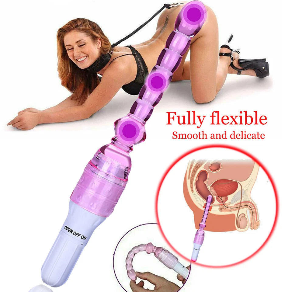 Vibrating Anal Butt Plug Beads Dildo Prostate Massager Sex Toys for Men Women Couples LGBTQ Gay