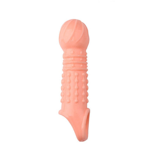 Reusable Condom Penis Sleeve Extender Enlarger Ball Loop Girth Sheath Sex Toys for Men Couples