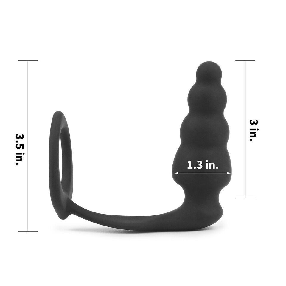 Penis Cock Ring & Anal Butt Plug Prostate Massager Sex Toys for Men Women Couples LGBTQ Gay