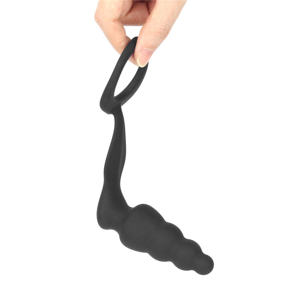 Penis Cock Ring & Anal Butt Plug Prostate Massager Sex Toys for Men Women Couples LGBTQ Gay