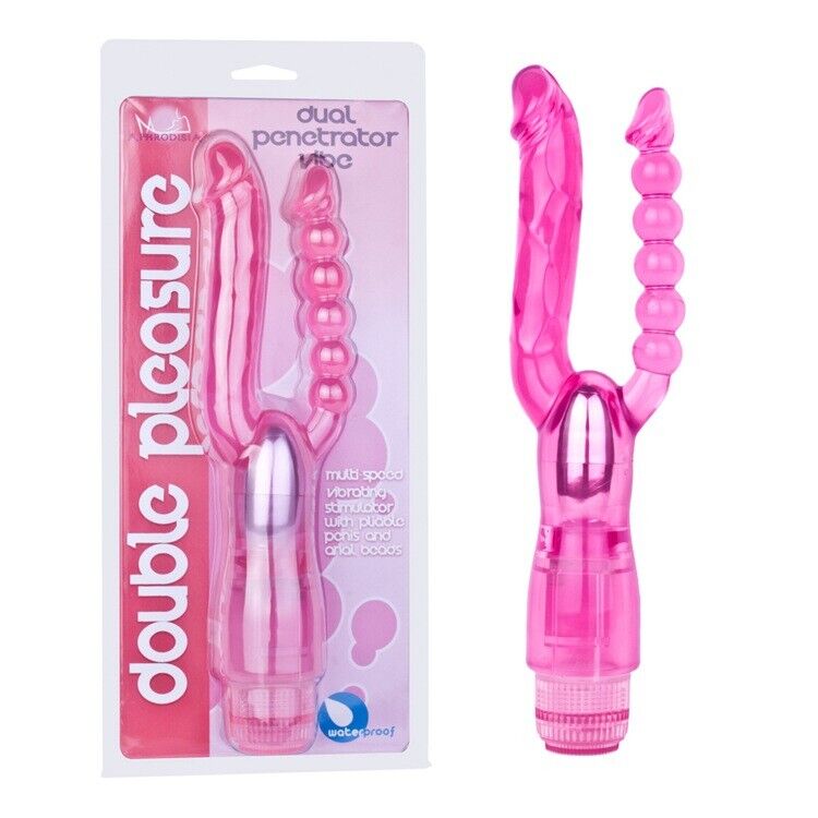 Pussy Vagina G-Spot Dual Vibrator Anal Butt Plug Sex Toys for Men Women Couples LGBTQ Gay Masturbator