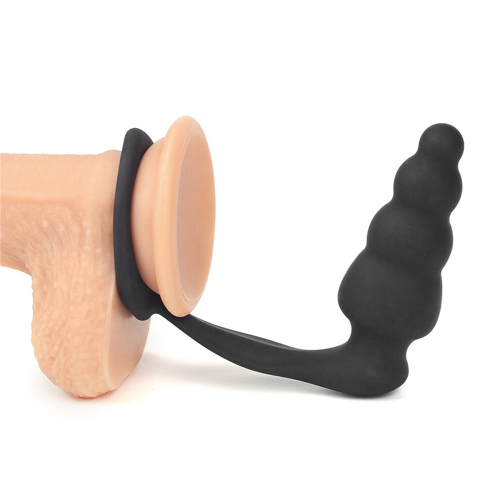 Penis Cock Ring & Anal Butt Plug Prostate Massager Sex Toys for Men Women Couples LGBTQ Gay