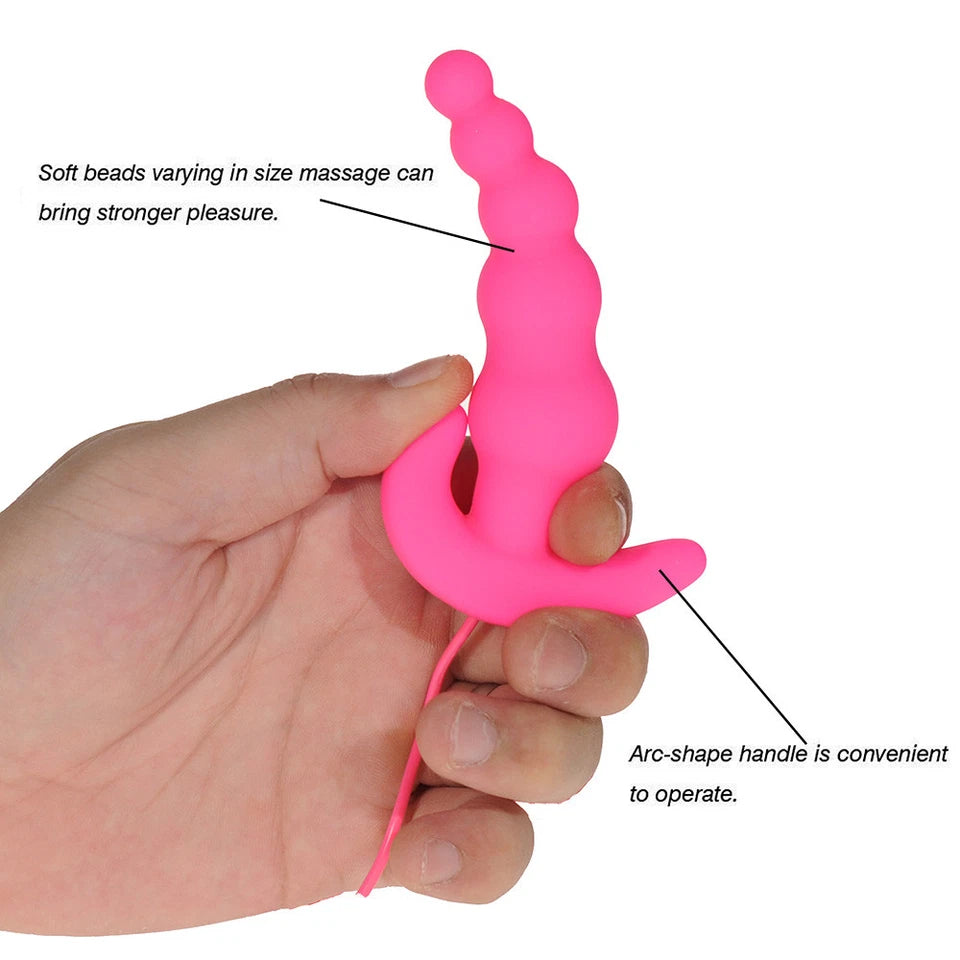 Vibrating Anal Butt Plug Beads Prostate Massager Sex Toys for Men Woman Couples LGBTQ Gay