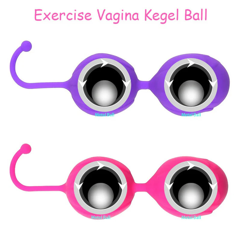 Ben Wa Kegel Balls Pelvic Exerciser Silicone Vaginal Muscle Tightening Exerciser Sex Toys for Women Couples