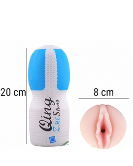 Male Vagina Shape Masturbation Cup Stroker Flesh Light Sleeve Masturbator Sex Toys for Men