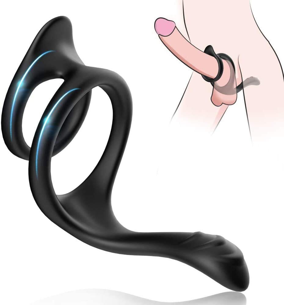 Penis Cock Ring Sleeve Erection Enhancer Delay Ejaculation Male Sex Toys for Men Couples