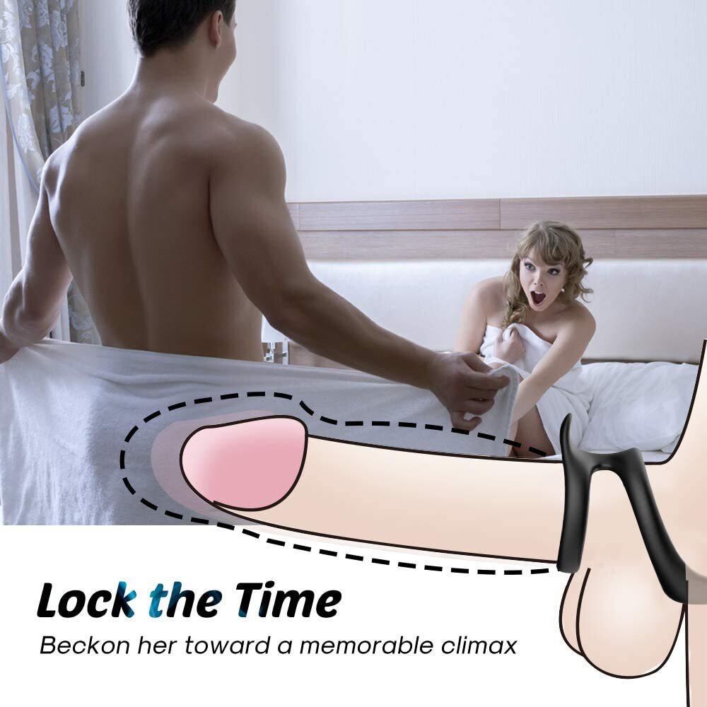 Penis Cock Ring Sleeve Erection Enhancer Delay Ejaculation Male Sex Toys for Men Couples